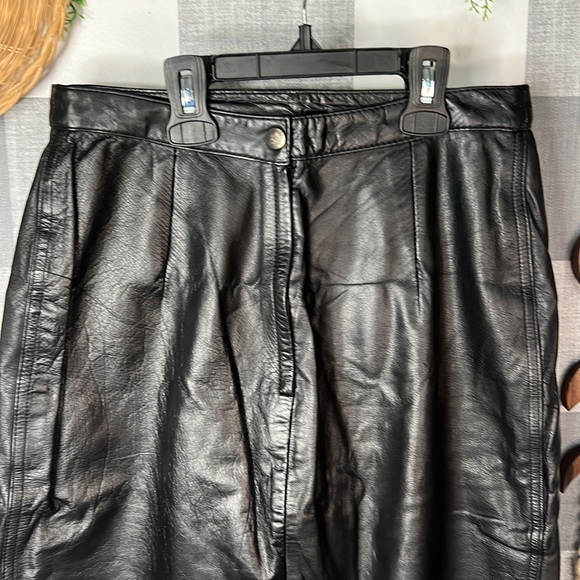 VTG Leather Skirt - Picture 2 of 5